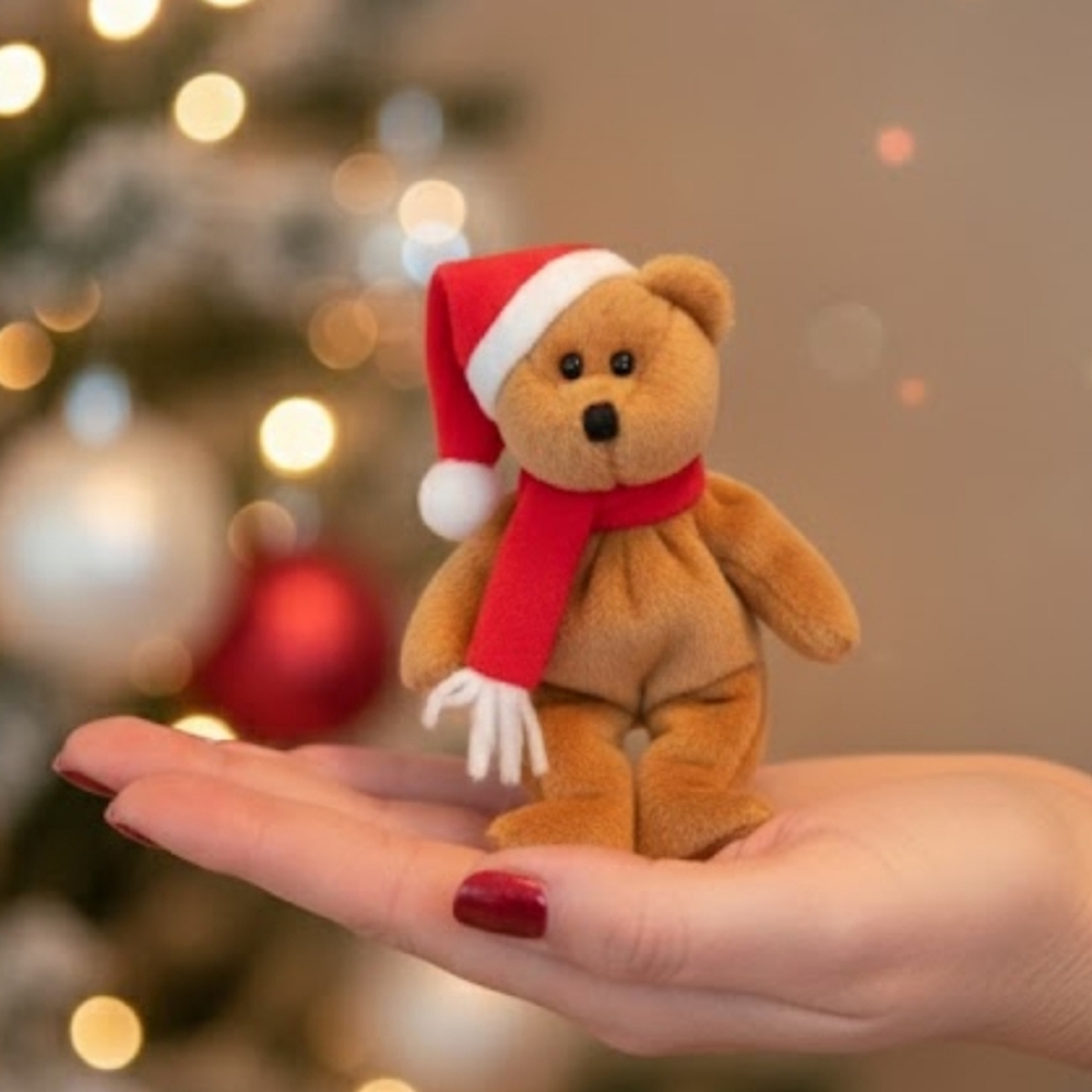Ty Vintage Beanie Holiday Teddy Plush Hanging Ornament